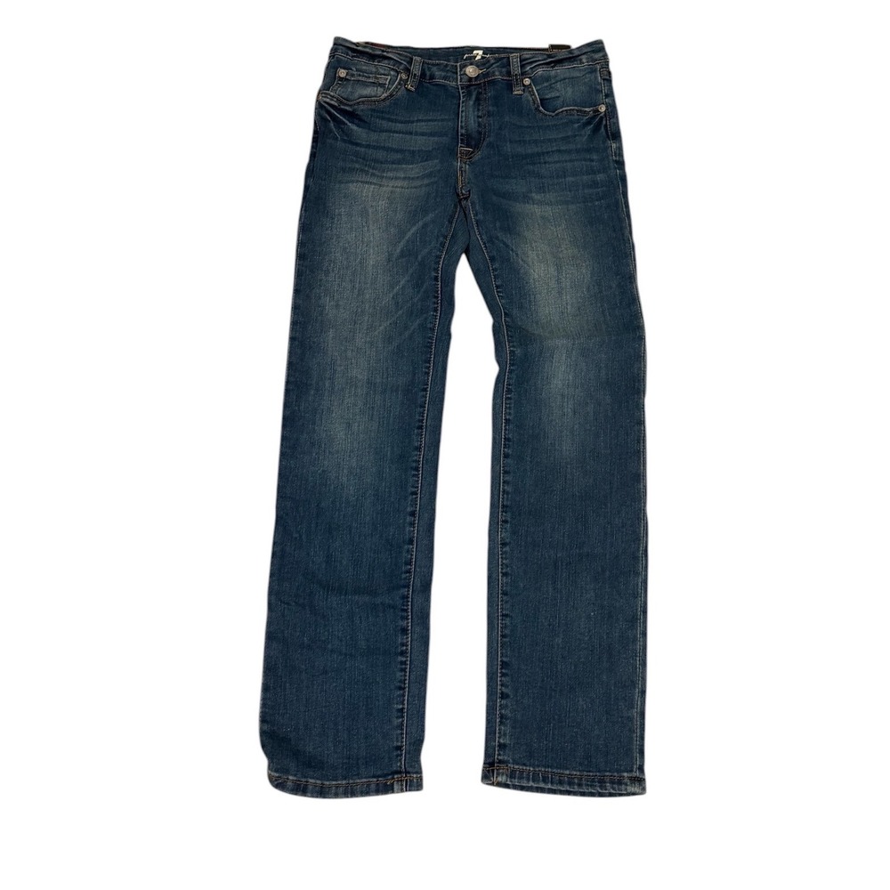 7 For All Mankind Boys Slimmy Slim Fit Dark Wash Denim Jeans Size 12‎